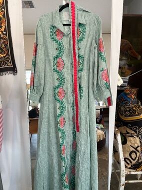Temptation Positano Buttoned Dress with Tie